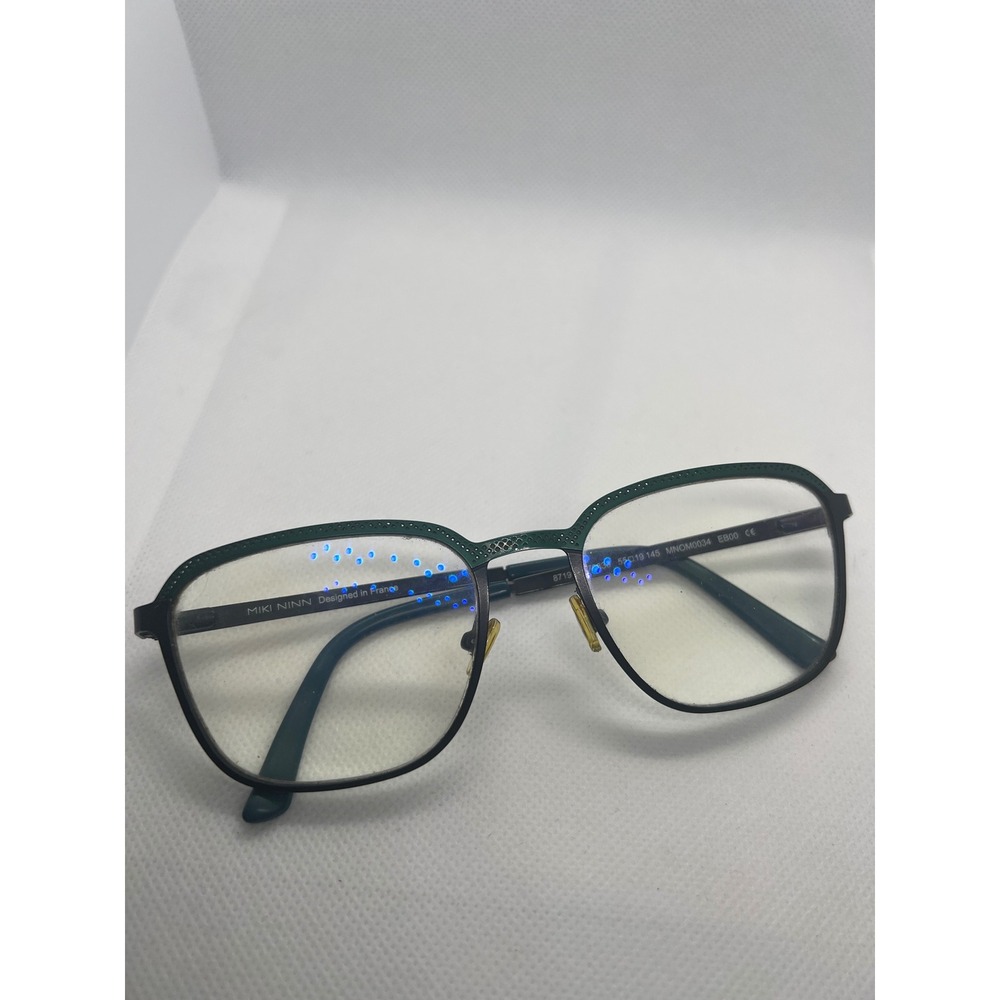 Miki Ninn Designer Eyeglasses Frames Italy Unique Green Black Frames‎